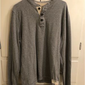 Abercrombie men’s XL, heavy knit gray shirt like new